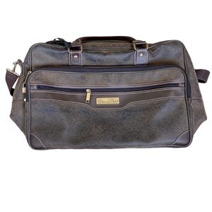 Vintage Oscar De La Renta | Faux Leather Pebbled Luggage Travel‎ Bag